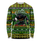 Personalized Panthers Rugby Xmas Long Sleeve Shirt Australia NRL Mascot