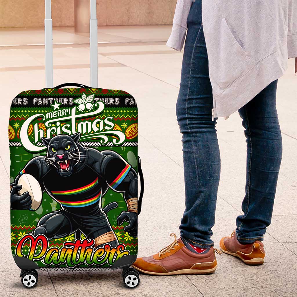 Panthers Rugby Xmas Luggage Cover Australia NRL Mascot