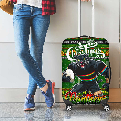 Panthers Rugby Xmas Luggage Cover Australia NRL Mascot