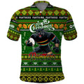Personalized Panthers Rugby Xmas Polo Shirt Australia NRL Mascot