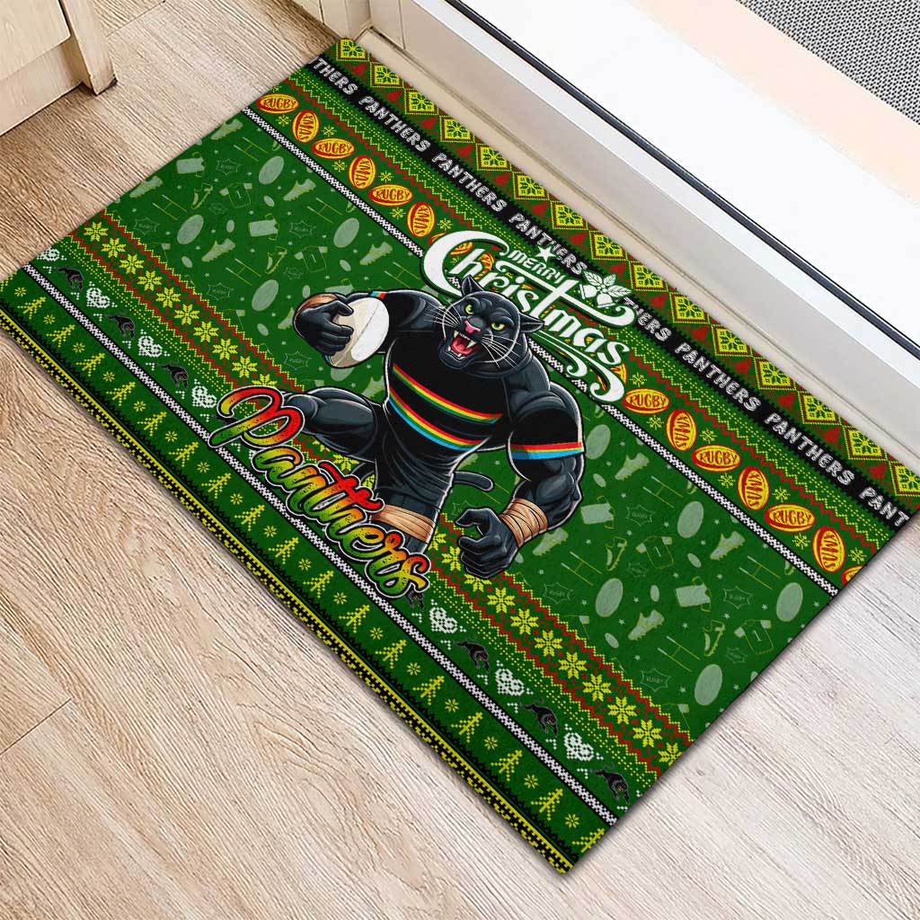 Panthers Rugby Xmas Rubber Doormat Australia NRL Mascot