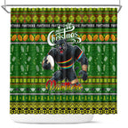 Panthers Rugby Xmas Shower Curtain Australia NRL Mascot