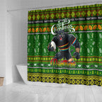 Panthers Rugby Xmas Shower Curtain Australia NRL Mascot