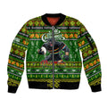 Personalized Panthers Rugby Xmas Sleeve Zip Bomber Jacket Australia NRL Mascot
