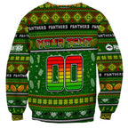 Personalized Panthers Rugby Xmas Sweatshirt Australia NRL Mascot