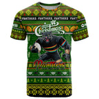 Personalized Panthers Rugby Xmas T Shirt Australia NRL Mascot