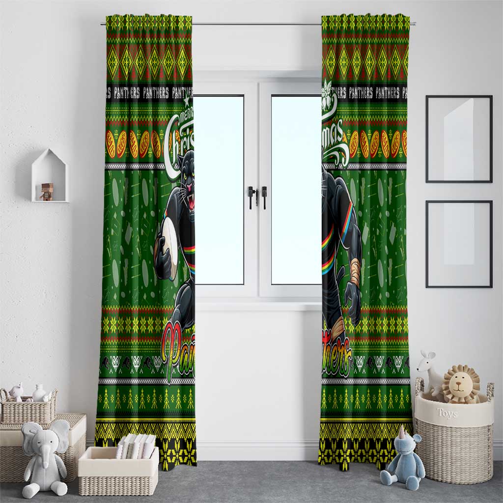 Panthers Rugby Xmas Window Curtain Australia NRL Mascot