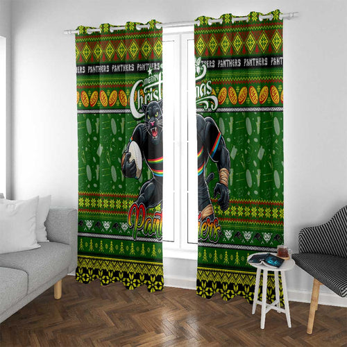Panthers Rugby Xmas Window Curtain Australia NRL Mascot