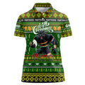 Personalized Panthers Rugby Xmas Women Polo Shirt Australia NRL Mascot
