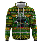 Personalized Panthers Rugby Xmas Zip Hoodie Australia NRL Mascot