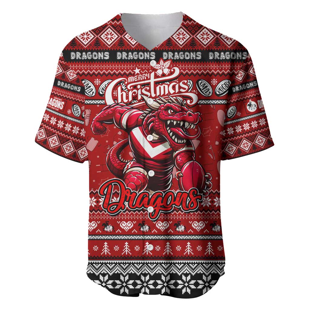 Personalized Dragons Rugby Xmas Baseball Jersey Australia NRL Mascot