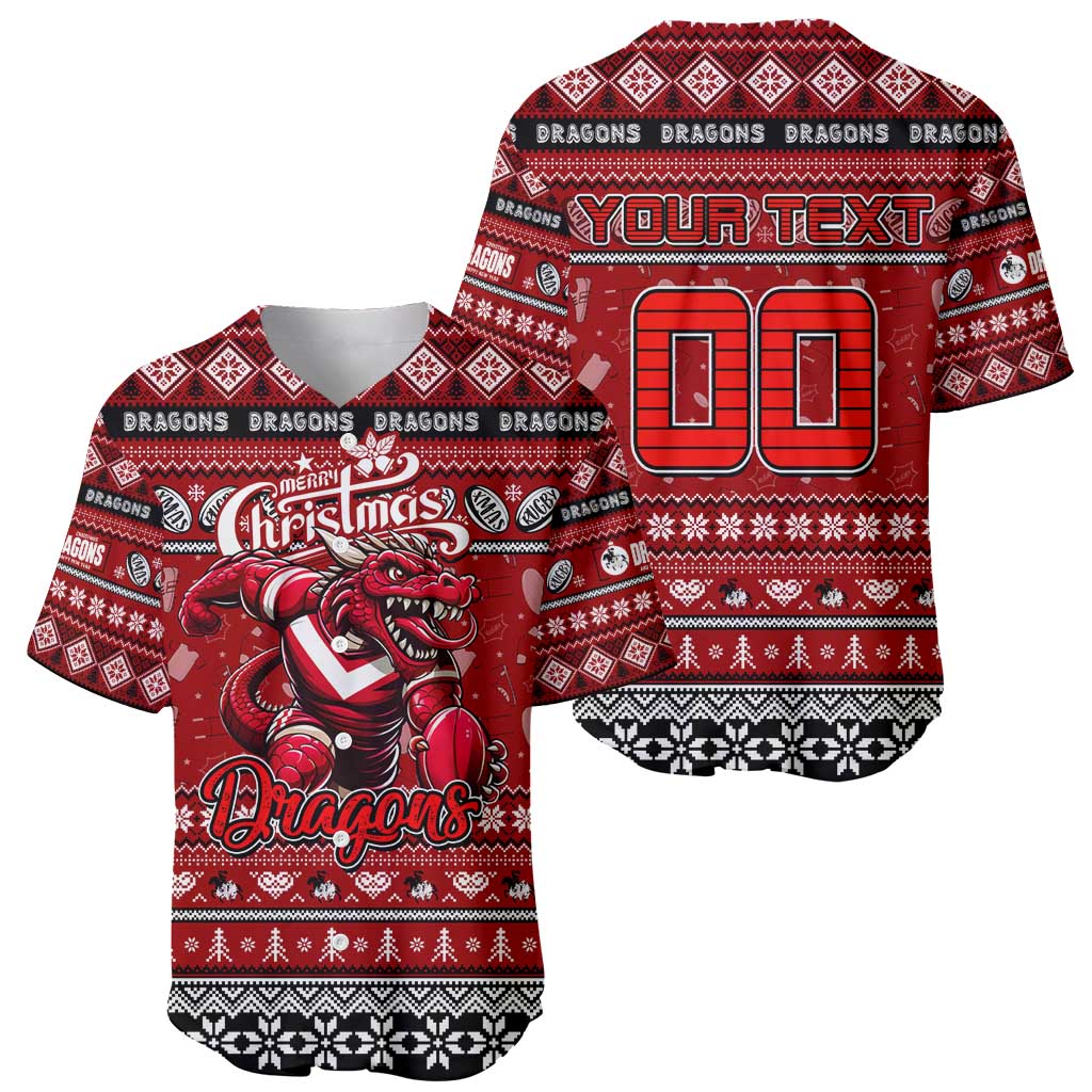 Personalized Dragons Rugby Xmas Baseball Jersey Australia NRL Mascot