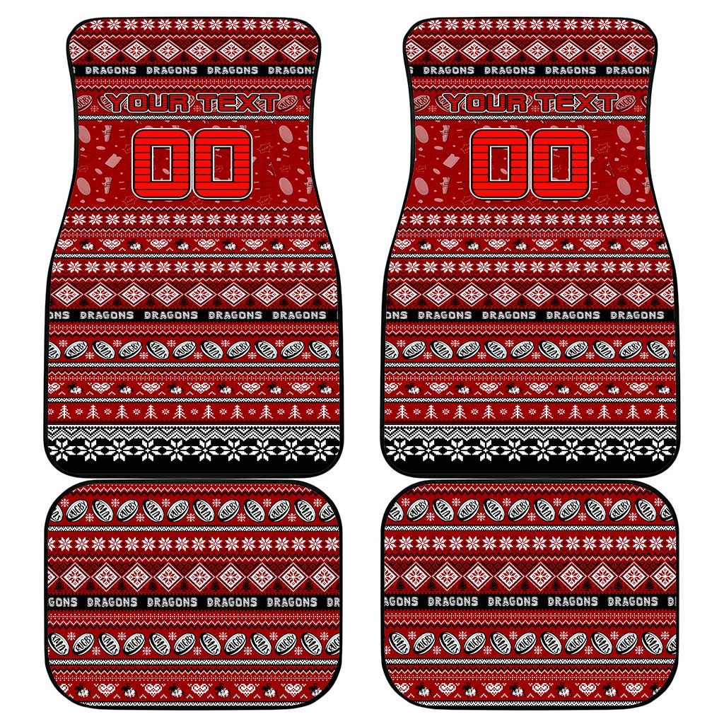 Dragons Rugby Xmas Car Mats Australia NRL Mascot