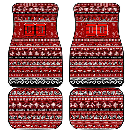 Dragons Rugby Xmas Car Mats Australia NRL Mascot
