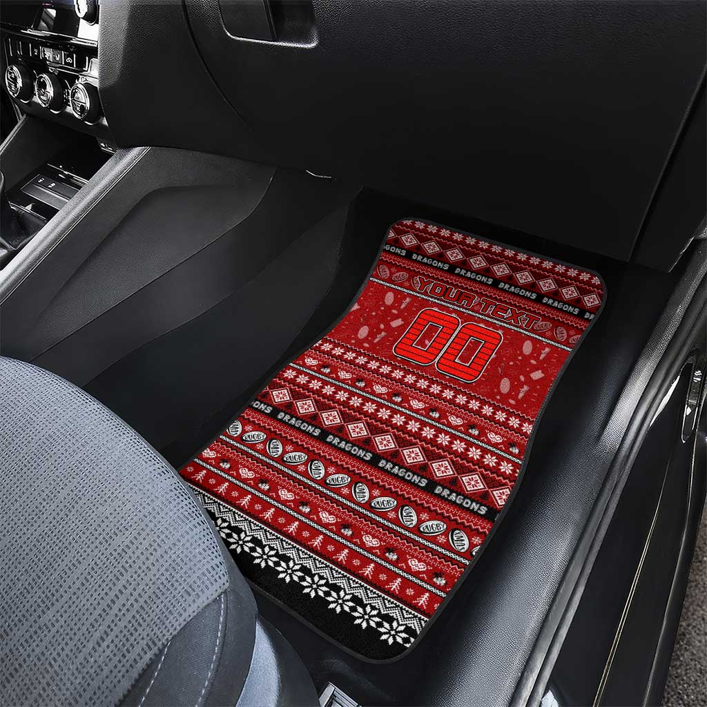 Dragons Rugby Xmas Car Mats Australia NRL Mascot