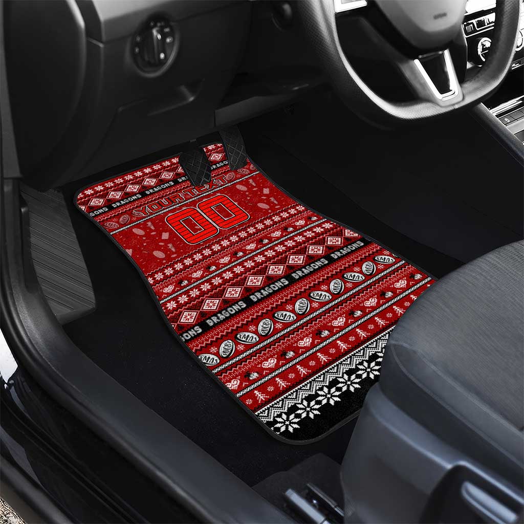 Dragons Rugby Xmas Car Mats Australia NRL Mascot