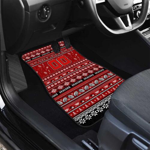 Dragons Rugby Xmas Car Mats Australia NRL Mascot