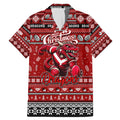 Personalized Dragons Rugby Xmas Family Matching Mermaid Dress and Hawaiian Shirt Australia NRL Mascot