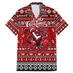 Personalized Dragons Rugby Xmas Family Matching Mermaid Dress and Hawaiian Shirt Australia NRL Mascot
