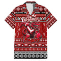 Personalized Dragons Rugby Xmas Family Matching Summer Maxi Dress and Hawaiian Shirt Australia NRL Mascot