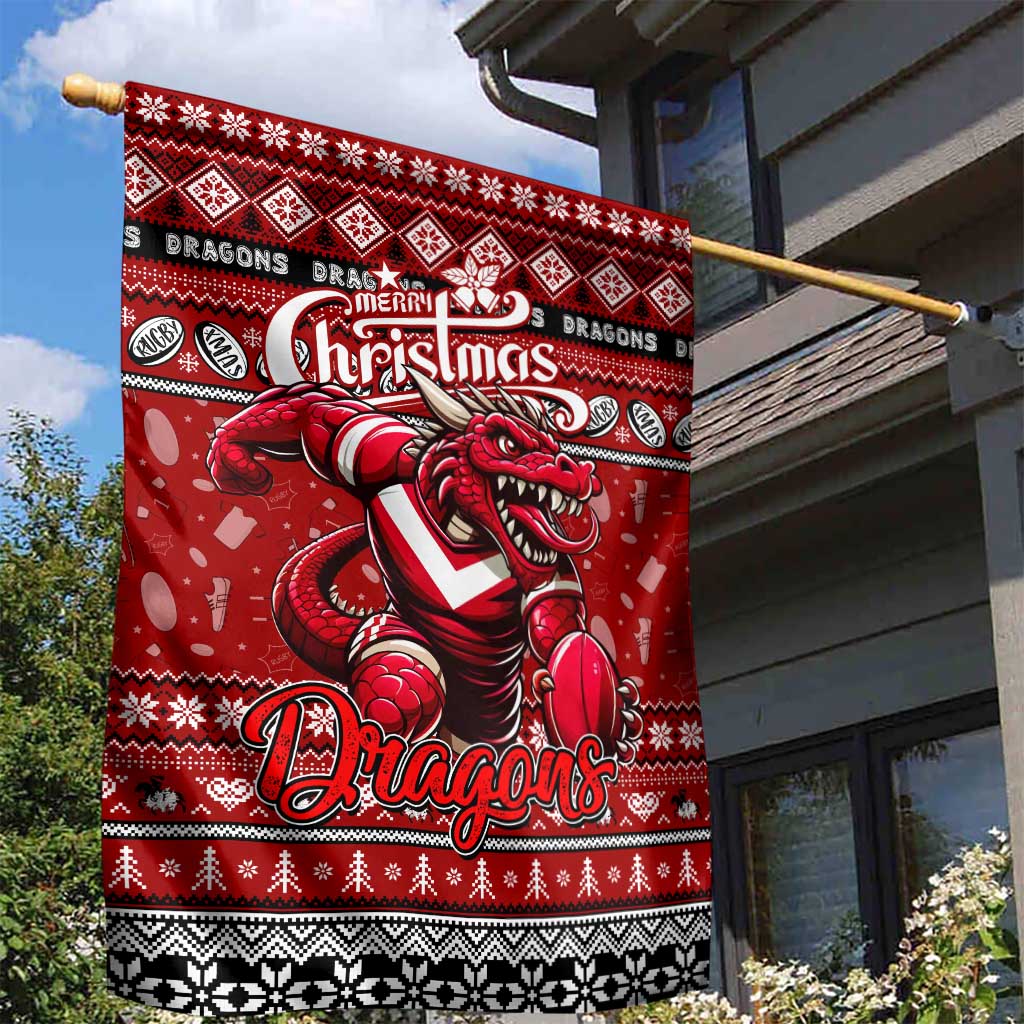 Dragons Rugby Xmas Garden Flag Australia NRL Mascot