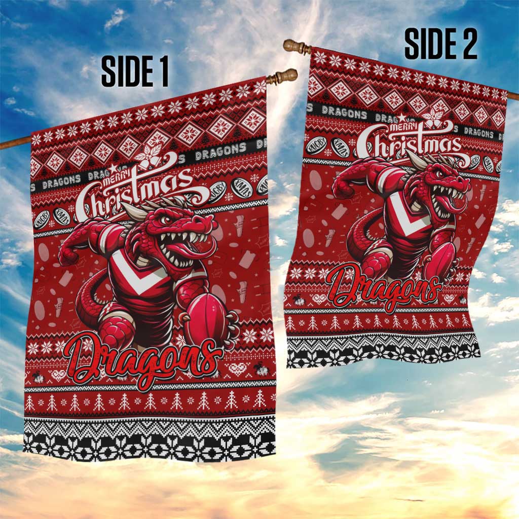 Dragons Rugby Xmas Garden Flag Australia NRL Mascot