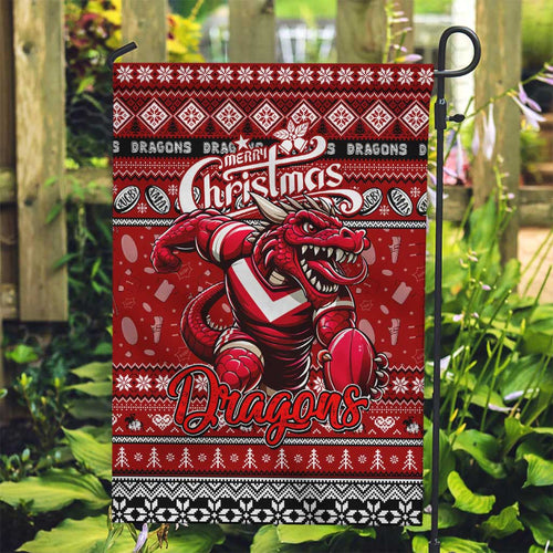 Dragons Rugby Xmas Garden Flag Australia NRL Mascot