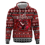 Personalized Dragons Rugby Xmas Hoodie Australia NRL Mascot