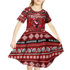 Personalized Dragons Rugby Xmas Kid Short Sleeve Dress Australia NRL Mascot