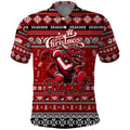 Personalized Dragons Rugby Xmas Polo Shirt Australia NRL Mascot
