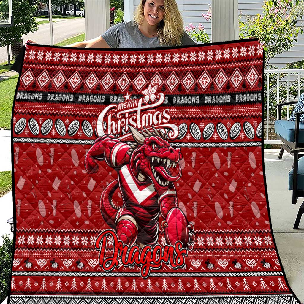 Dragons Rugby Xmas Quilt Australia NRL Mascot