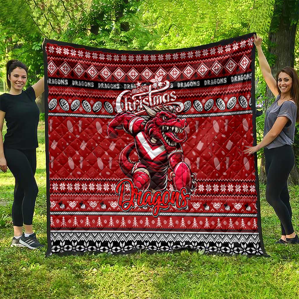 Dragons Rugby Xmas Quilt Australia NRL Mascot