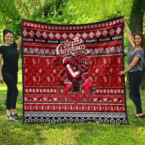 Dragons Rugby Xmas Quilt Australia NRL Mascot