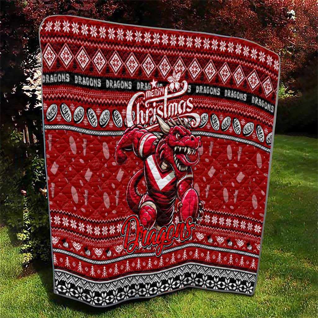 Dragons Rugby Xmas Quilt Australia NRL Mascot