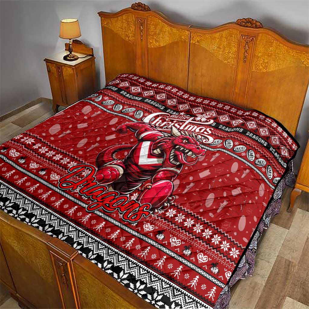 Dragons Rugby Xmas Quilt Australia NRL Mascot