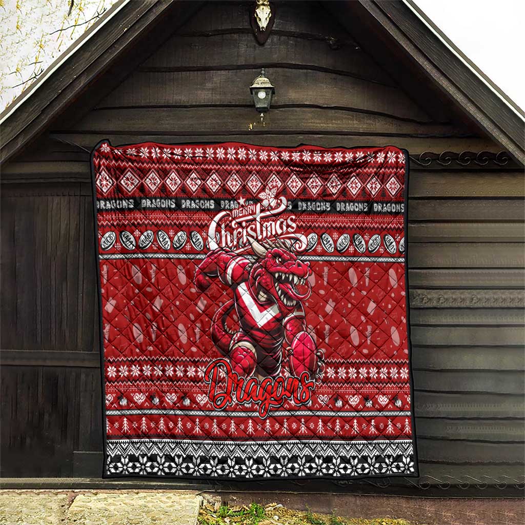 Dragons Rugby Xmas Quilt Australia NRL Mascot
