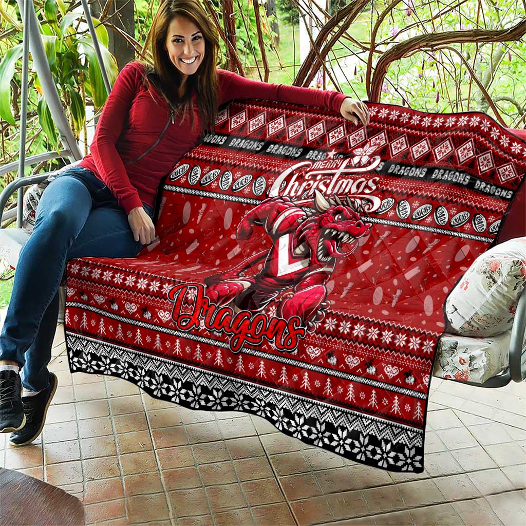 Dragons Rugby Xmas Quilt Australia NRL Mascot