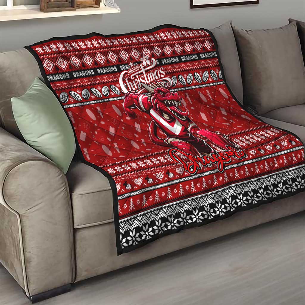 Dragons Rugby Xmas Quilt Australia NRL Mascot