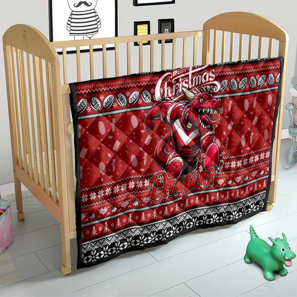 Dragons Rugby Xmas Quilt Australia NRL Mascot
