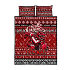 Dragons Rugby Xmas Quilt Bed Set Australia NRL Mascot