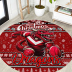 Dragons Rugby Xmas Round Carpet Australia NRL Mascot