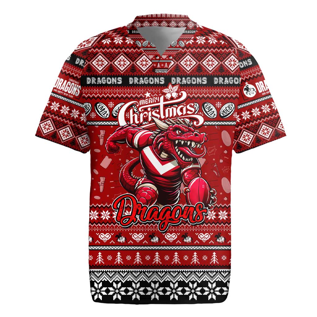Personalized Dragons Rugby Xmas Rugby Jersey Australia NRL Mascot