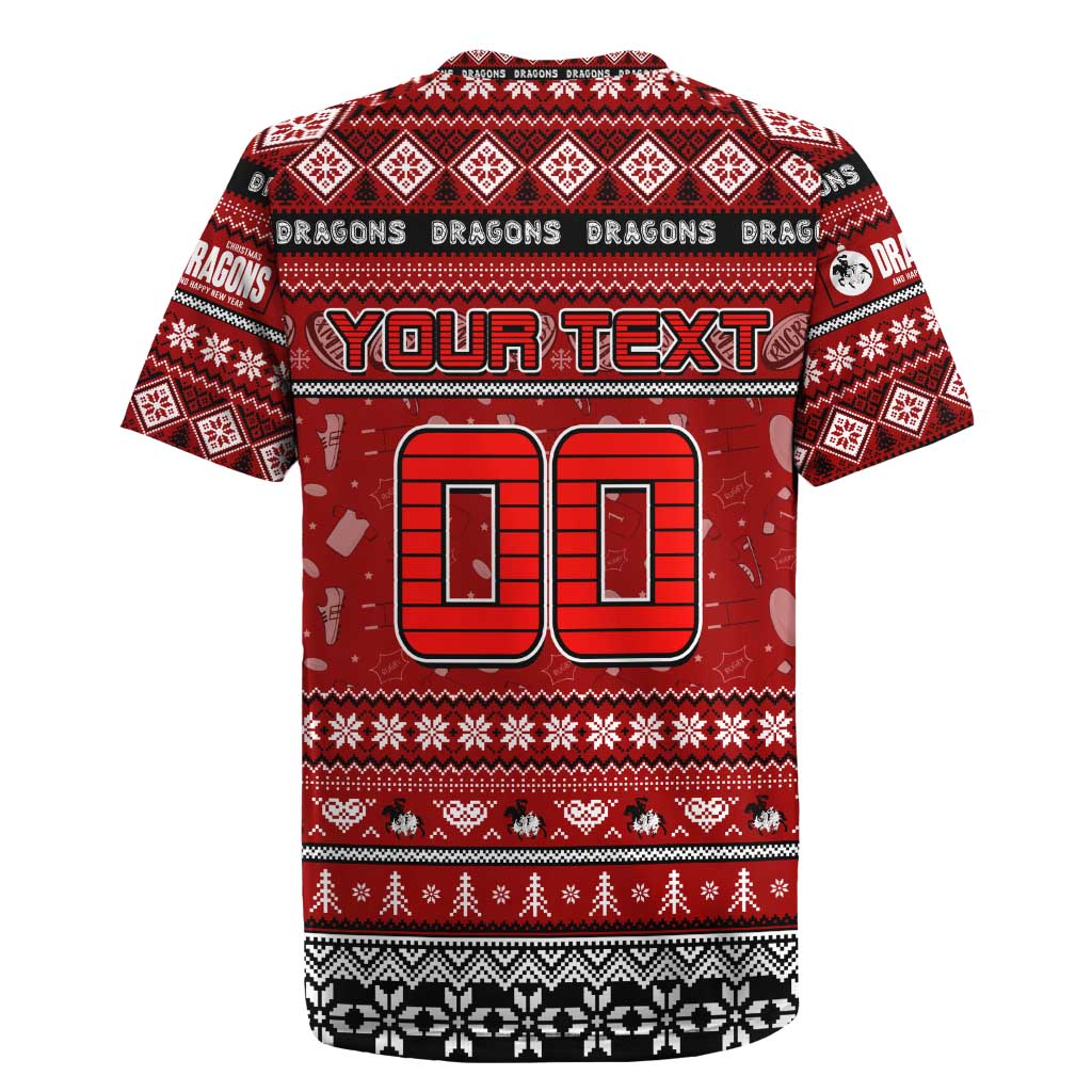 Personalized Dragons Rugby Xmas Rugby Jersey Australia NRL Mascot