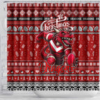 Dragons Rugby Xmas Shower Curtain Australia NRL Mascot