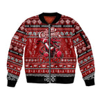 Personalized Dragons Rugby Xmas Sleeve Zip Bomber Jacket Australia NRL Mascot