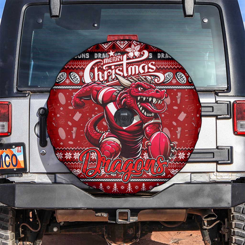 Dragons Rugby Xmas Spare Tire Cover Australia NRL Mascot