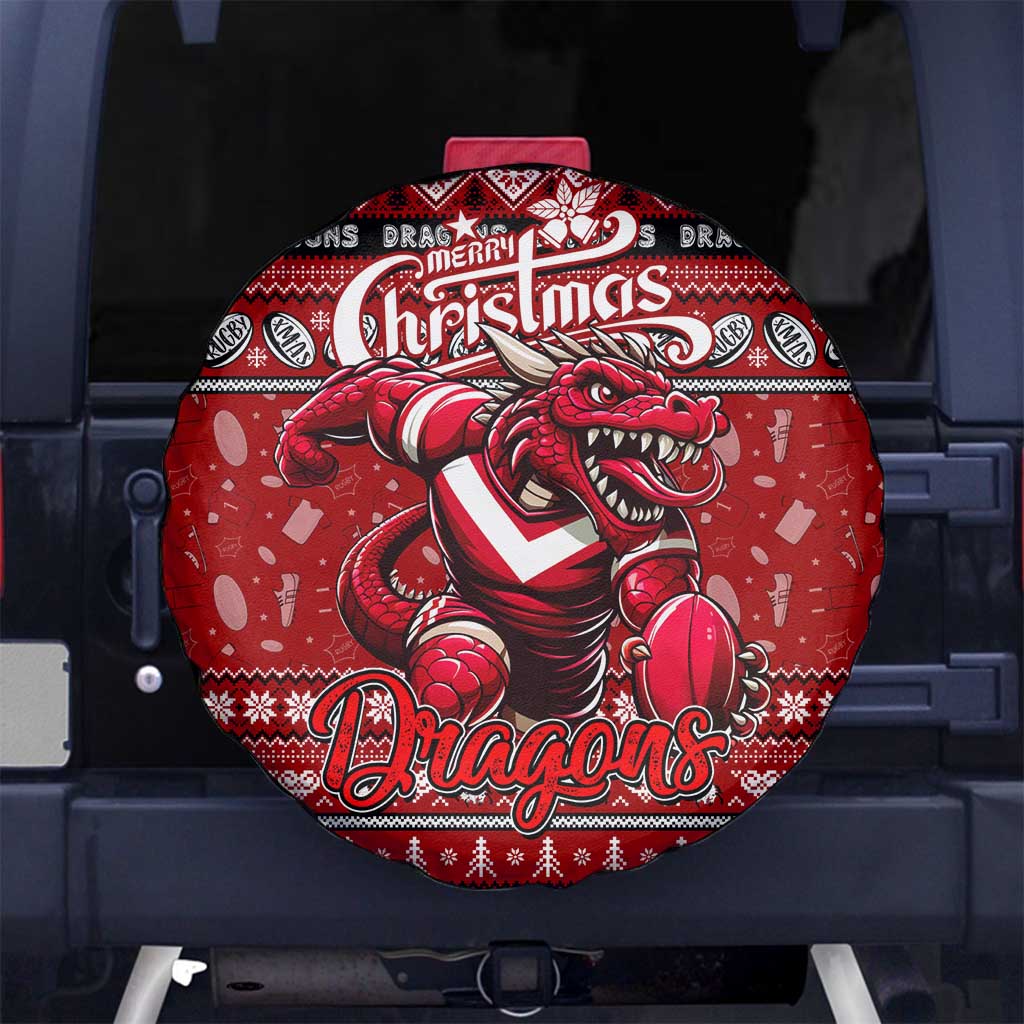 Dragons Rugby Xmas Spare Tire Cover Australia NRL Mascot