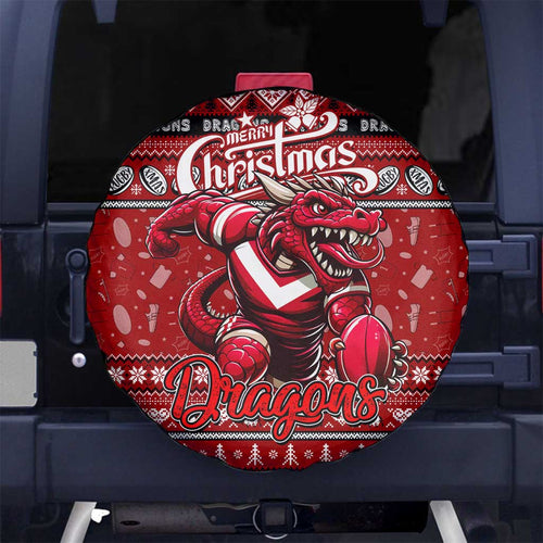 Dragons Rugby Xmas Spare Tire Cover Australia NRL Mascot