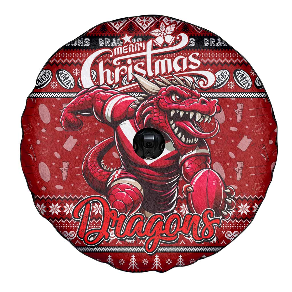 Dragons Rugby Xmas Spare Tire Cover Australia NRL Mascot