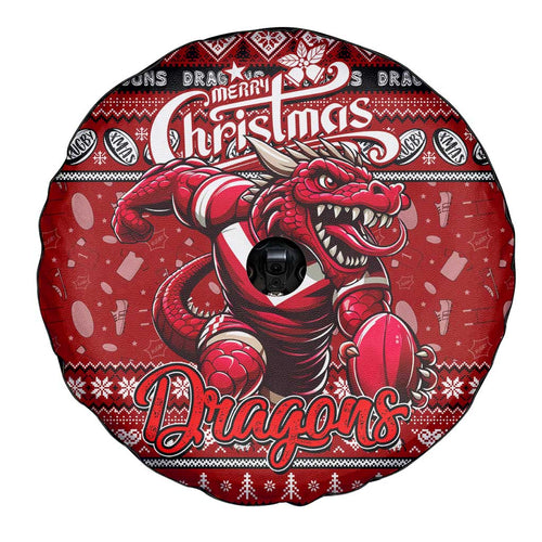 Dragons Rugby Xmas Spare Tire Cover Australia NRL Mascot